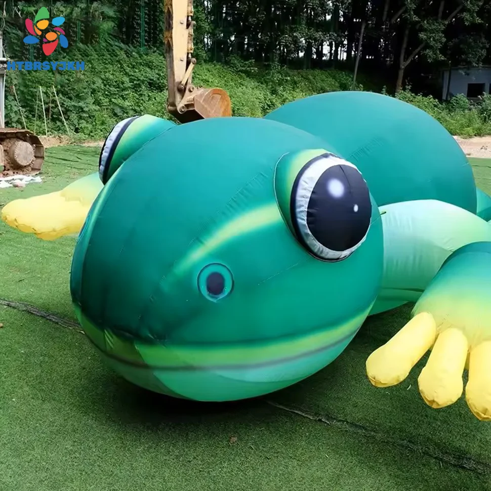 Burbuja inflable gigante de animales de rana de 3 metros de longitud para decoración de escenario al aire libre