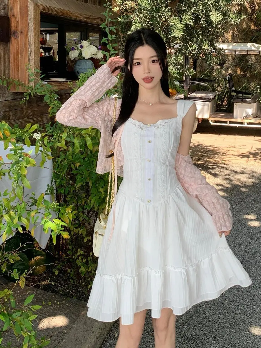 

plus Size Women's White Strapless Dress Slimming Waist Design Spring Summer New Style Elegant Fashion plus Size Clothing