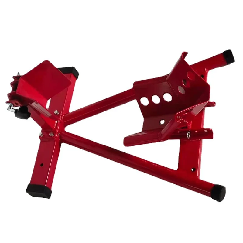 Motorcycle Stand Front & Rear Wheel Support Frame Stand for Auto Bike Shop Repairing Tool Trailer Chock Support Holder Fixer