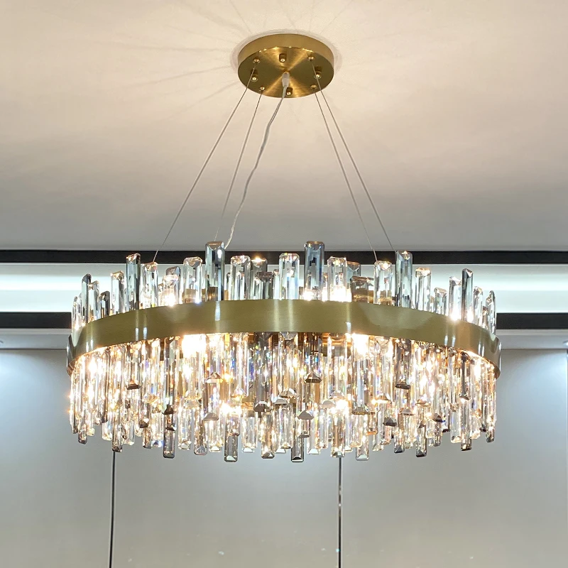 Modern Luxury Crystal Chandelier Creative Simple Living Room Lamp Bedroom Lamp High-end Atmospheric Kitchen Pendant lights