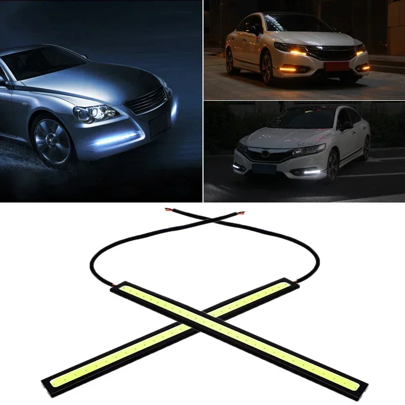 LED Car COB Daytime Running Lights Strip SuperBright Low Cosumption Auto DRL Fog Driving Lamp DRL Atmosphere Lamp Waterproof 12V