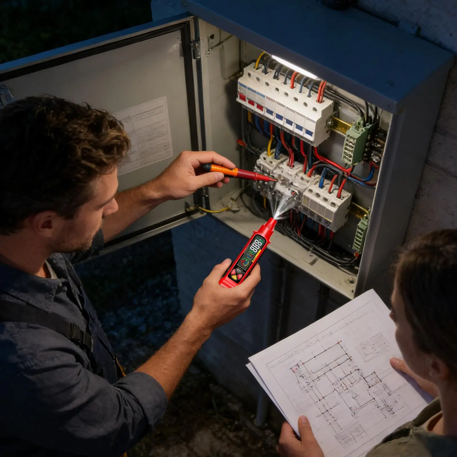 Stroomonderbreker Finder Outlet Checker Smart met LED-display en licht 2-300V Rv-circuitanalysator voor thuisstroom Rv