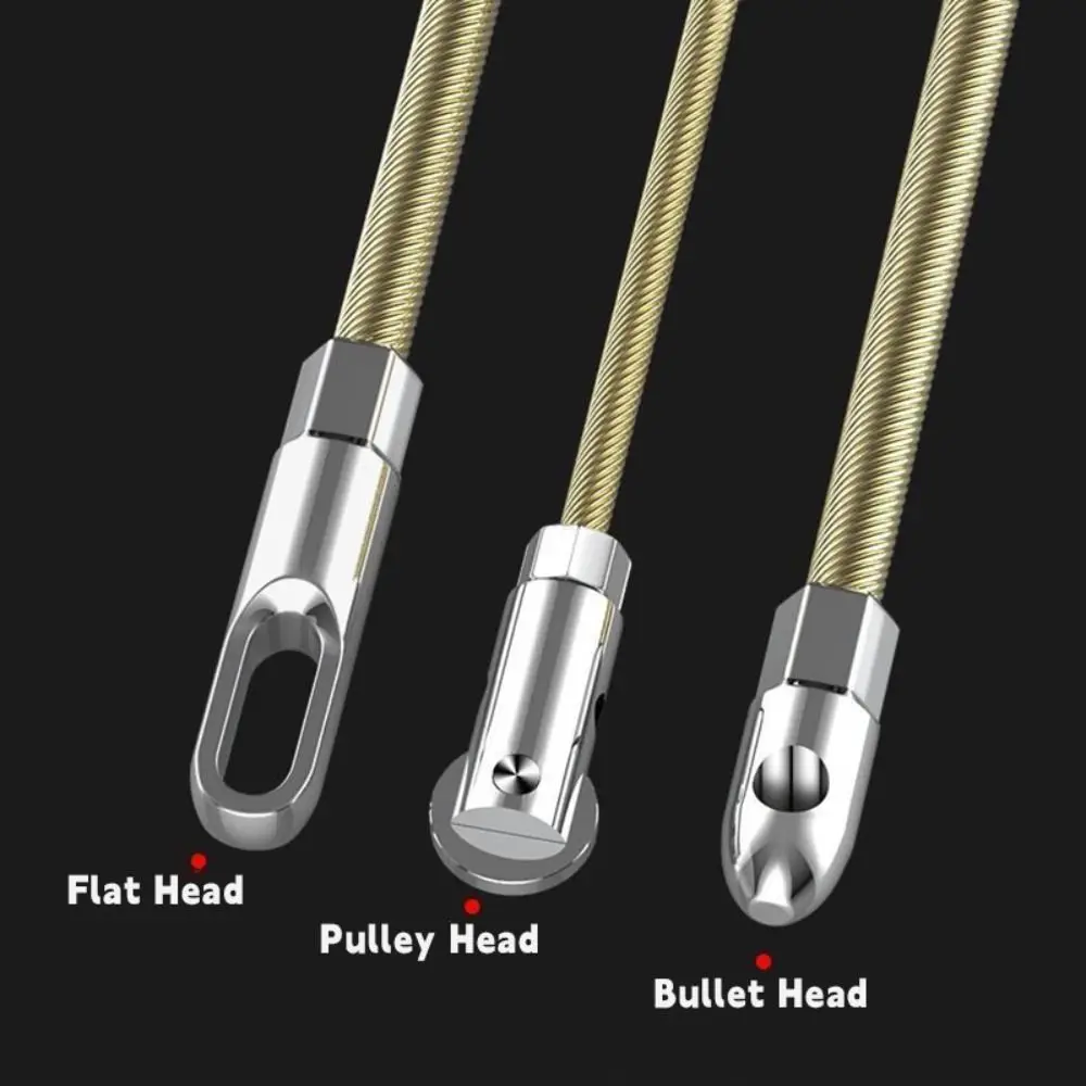 Carbon Steel Wire Puller Connector Head Connect To 6mm Wire Cable Puller Accessories Automatic Thread Guide Electrician Tools
