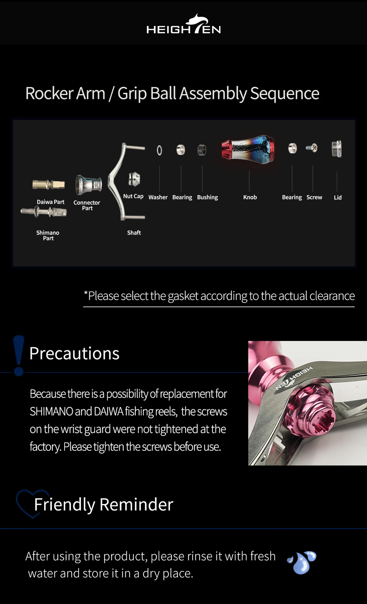 Spinn rollen griff 98mm für Shimano Daiwa Spinn rolle – Detail 9