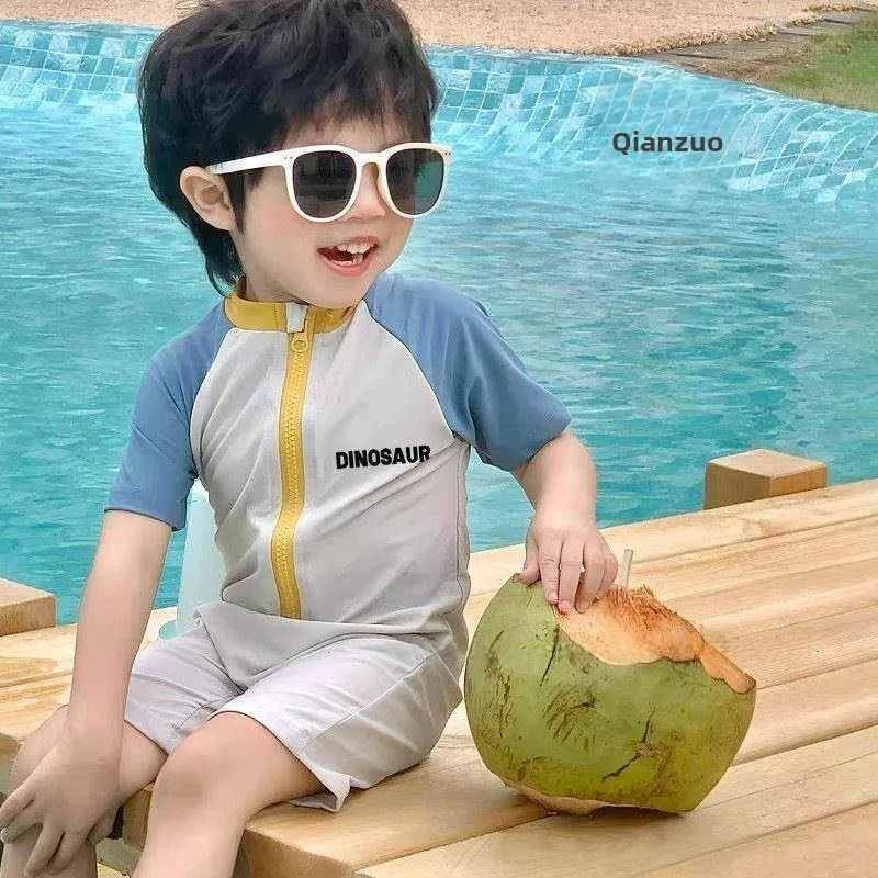 子供用水着男の子かわいい恐竜ワンピース日焼け止め水着ホリデー水着ベビーボーイズカジュアルサーフスーツ