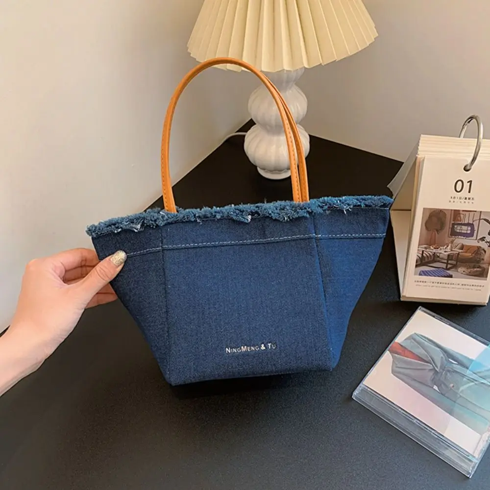 Small Square Bag Denim Bag New Ladies Hand Bags Bucket Bag Tote Bag Large Capacity Women Handbag