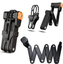 Folding Bike Lock, Compact Bike Lock for Bicycle Scooter Motorcycle Chain Lock, Heavy Duty Anti Theft Bicycle Locks