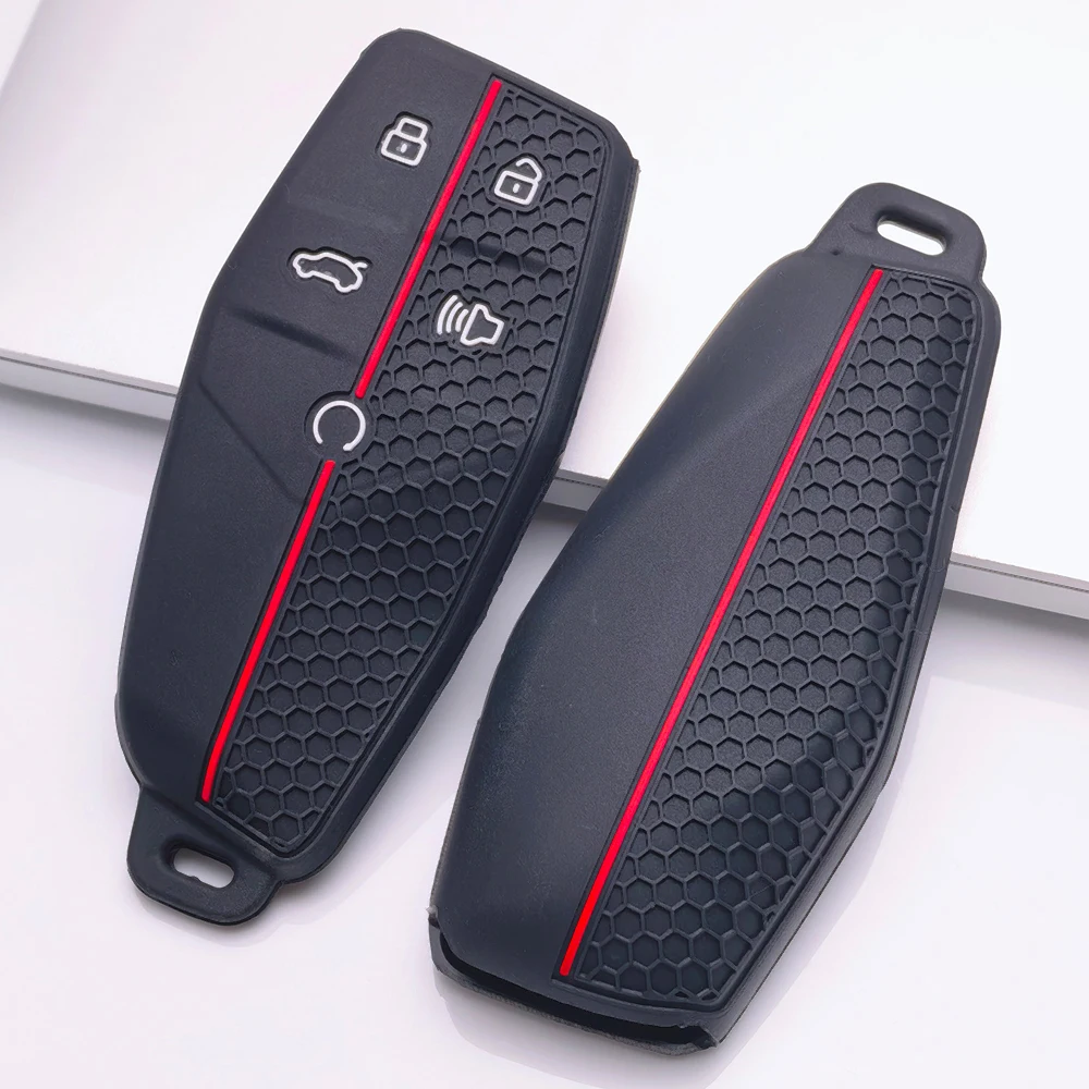 Silicone Key Cover For MG One For Roewe iMAX8 D7 Slim Fit Lightweight Drop Resistant Full Coverage Stylish Reliable Secure Grip