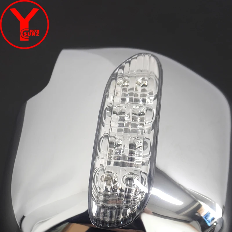 YCSUNZ abs chrome led rearview mirror cover parts accessories for Toyota Hiace Commuter 2005-2018 2008 2009 2010 2012 2014 2018