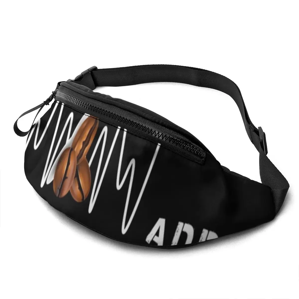 Caffeine Waist Bag Pattern Polyester Waist Pack Bicycle Teenagers Bag