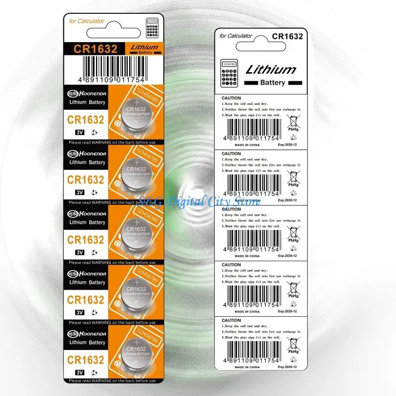 

U75B 10/5 Piece CR1632 Button Cells Reliable Energy Use in Watches Toy Electronics