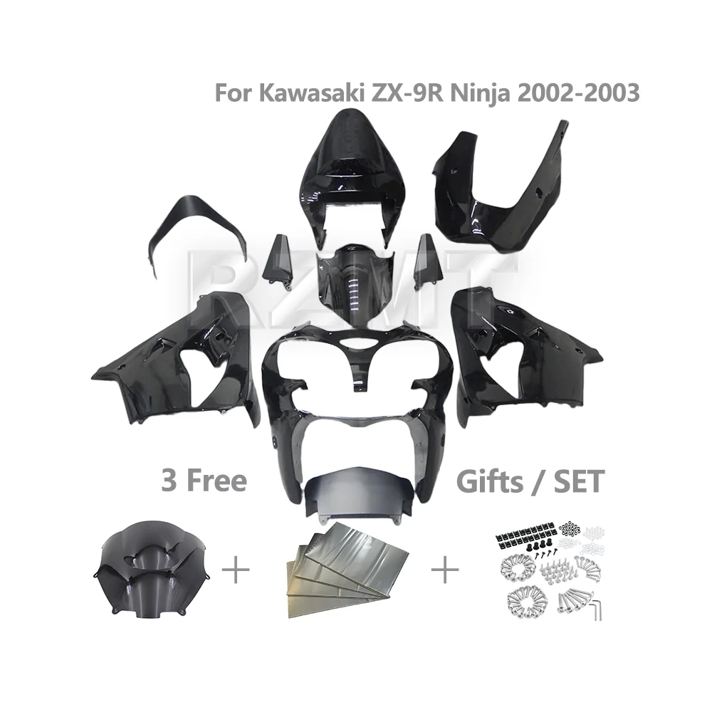 

ABS Injection Motorcycle Fairing Kit For Kawasaki ZX-9R Ninja ZX9R 2002 2003 Fairings Body Set Repair Replacement K0918-102a