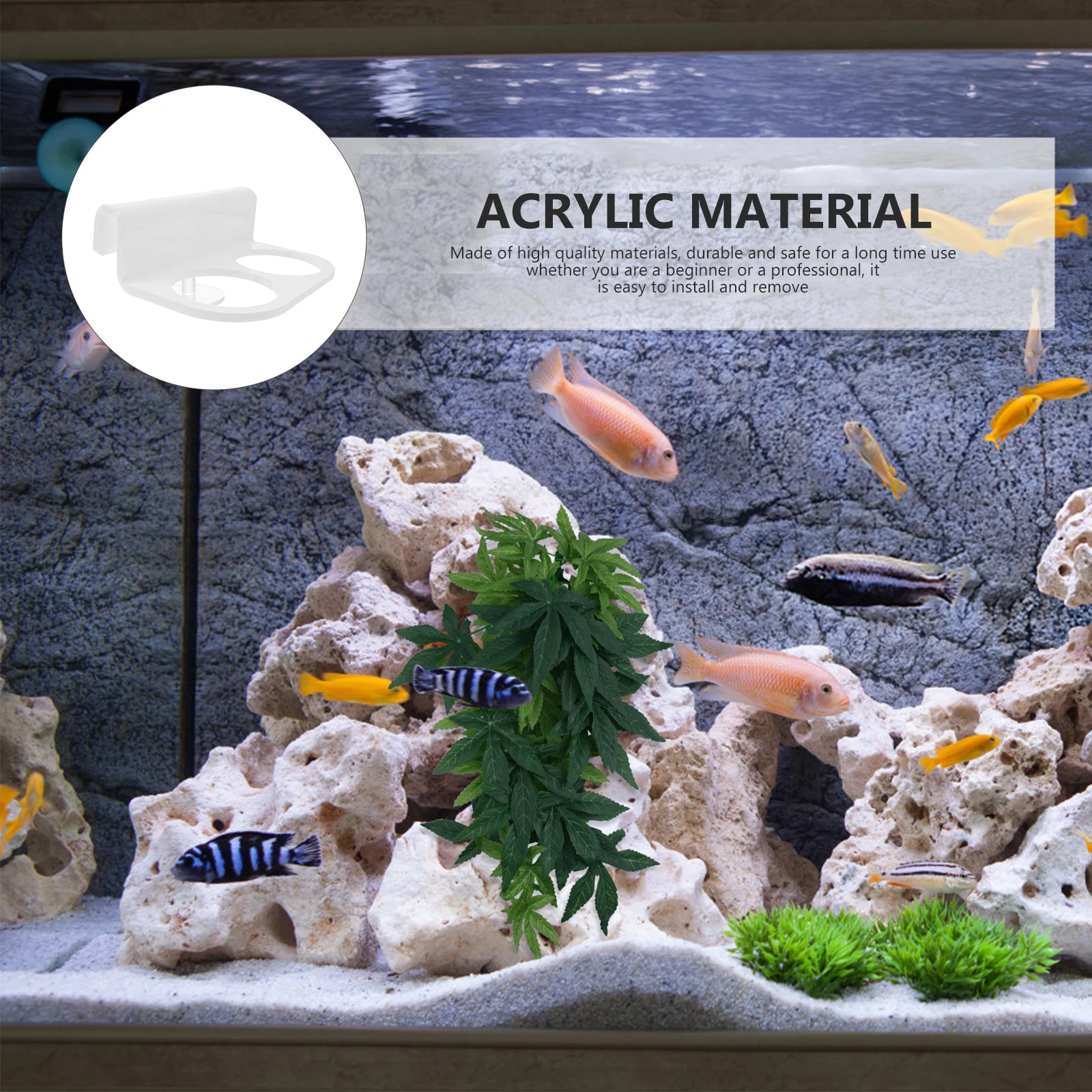 

Acrylic Filter Bag Holder 95mm Double Holes White Easy Clean Aquarium Fish Tank Supplies Sock Rack Pet Accessories