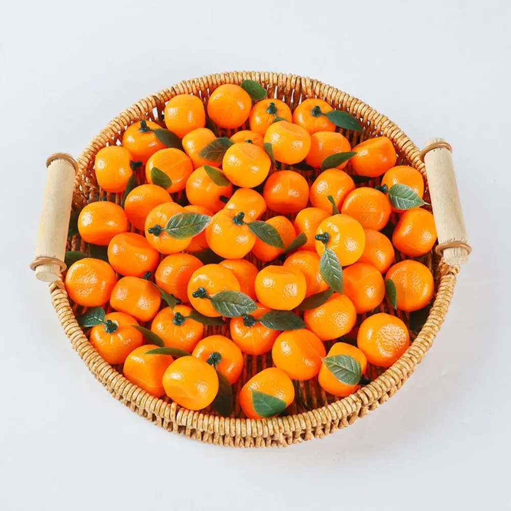 10pcs Mini Artificial Plastic Orange Handicrafts Funny Fake Fruits Realistic Fruit Model Wedding Party Decorations