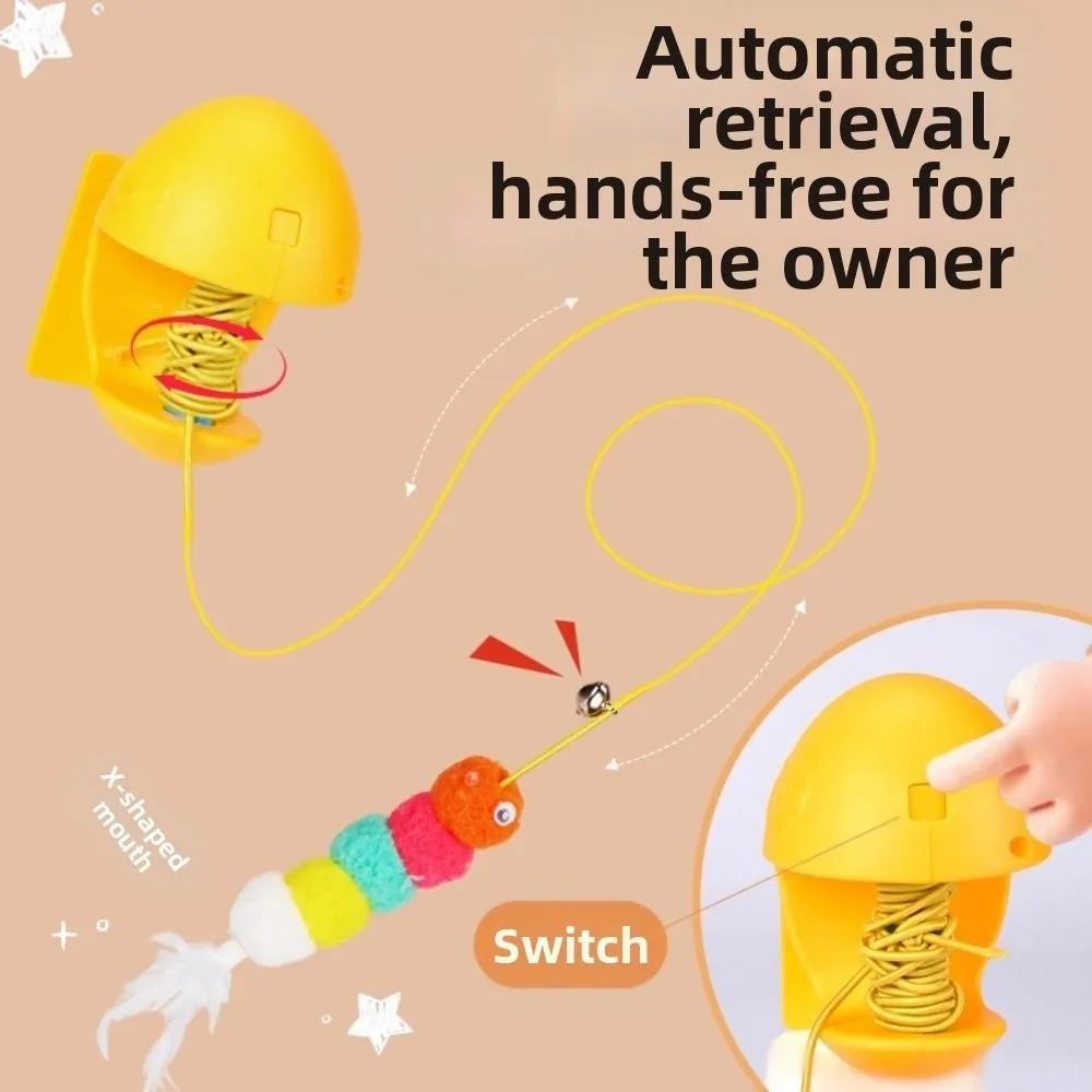 Creative Electric Door Hanging Automatic Lifting Elastic Rope Elastic Rope Pet Rechargeable Funny Interactive Cat Yoyo Ball