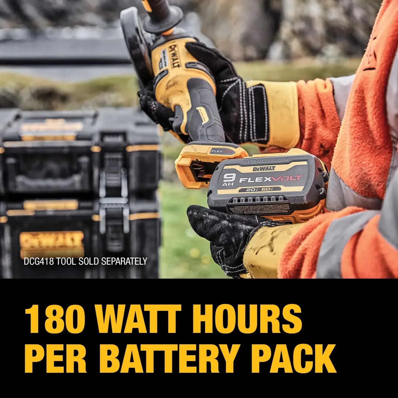 Authentic Dewalt Battery DCB609 60V/20V Max 9.0Ah Li-Ion FlexVolt Battery, High Power 180Wh Rechargeable Li-Ion 18V/54V Battery
