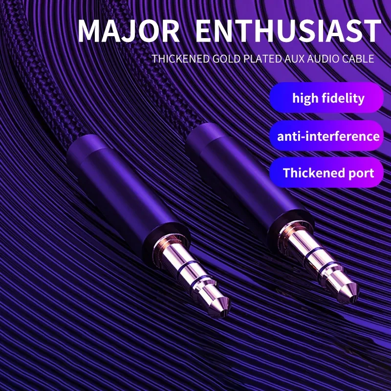 Kebiss AUX كابل جاك 3.5 مللي متر كابل الصوت 3.5 مللي متر جاك كابل مكبر الصوت لسامسونج Xiaomi JBL سماعات سيارة AUX الحبل سماعة كابل