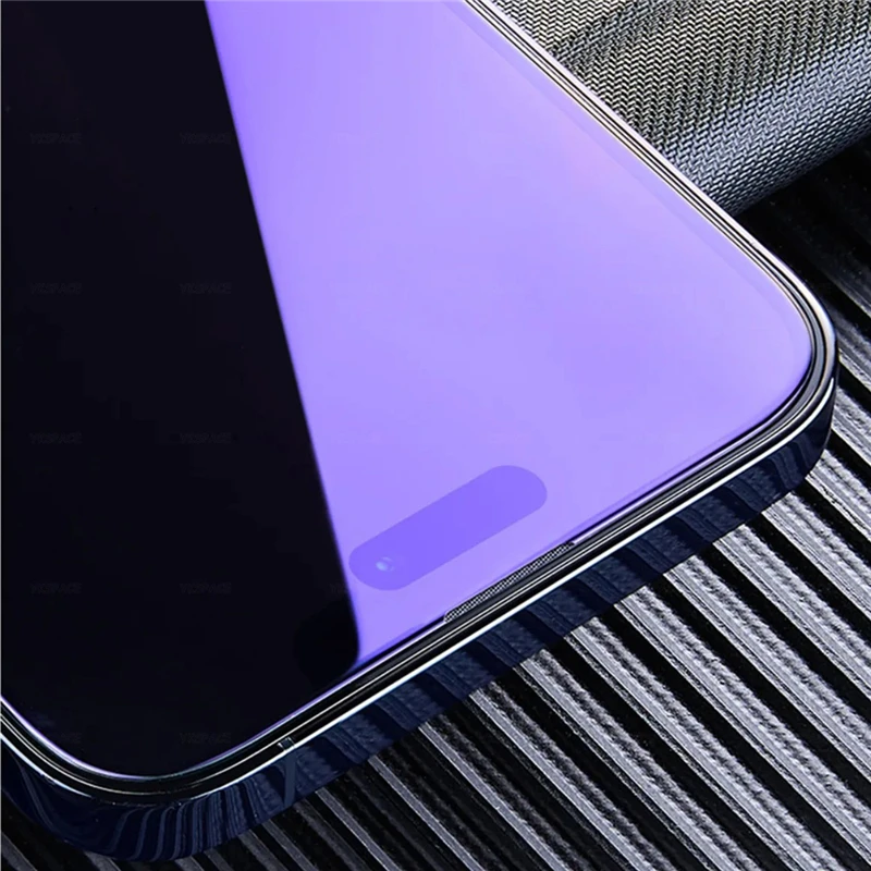 3 قطعة زجاج مقسى مضاد للأشعة الزرقاء لهاتف آيفون 17 Air 16E 16 15 14 13 12 11 16 Pro Max Mini Plus غطاء كامل زجاجي للشاشة #4
