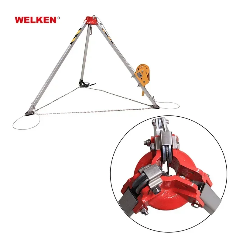 

New type Quick Brake Emergency life saving Aluminum Rescue Tripod for fall protection