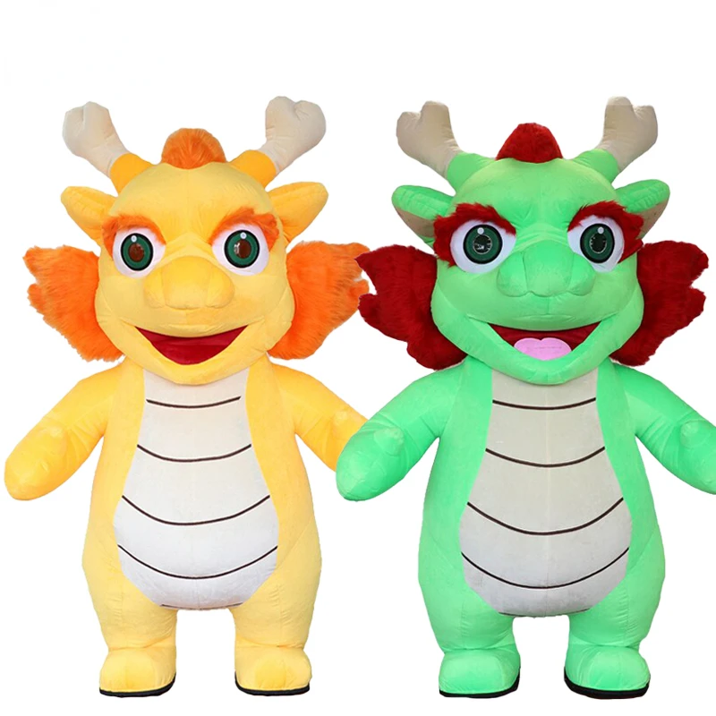 

Simbok Newest 2024 Inflatable Dragon Mascot Costume for Adult Kids Cosplay Suit Disfraz Fancy Furry Party Dress Fursuit