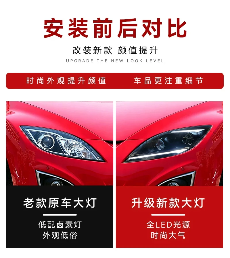 Car Styling for Mazda 6 Atenza 2009-2016 Mazda6 Upgrade LED DRL Hid Head Lamp Angel Eye Bi Xenon Automatic Tools Accessorie