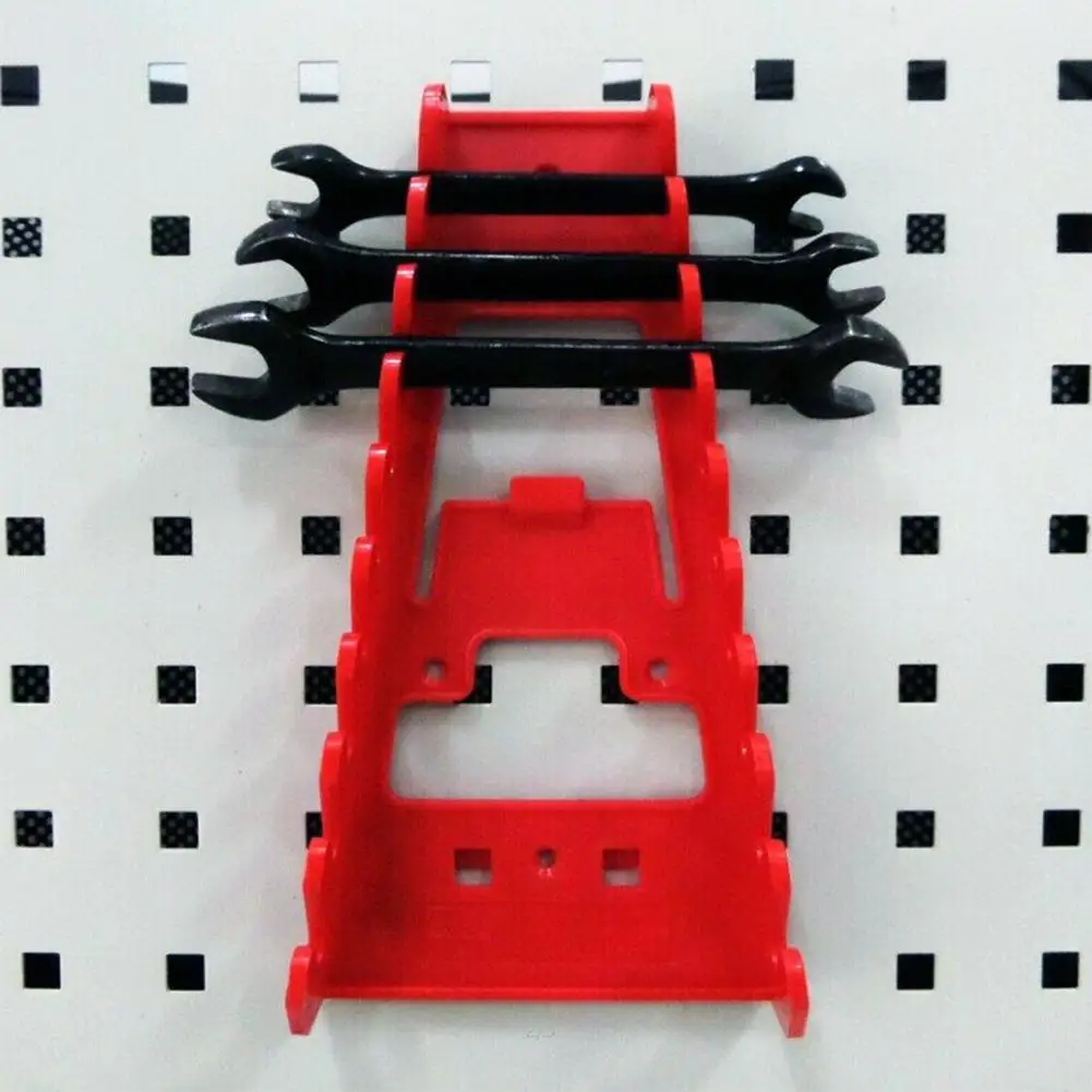 Chave Organizer Plastic Tray Sockets, Vermelho e Preto Armazenamento Ferramentas Rack, Sorter Standard Spanner Titulares