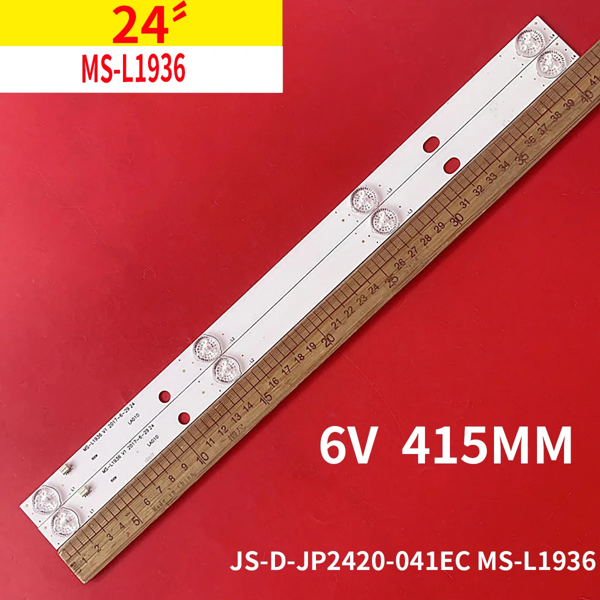 

2/10 шт. светодиодная лента для подсветки для 24-дюймового ЖК-дисплея JS-D-JP2420-041EC MS-L1936 UA24DF2110T2 V1 SHIVAKI STV-20LED17 6 В/LED 4 лампы