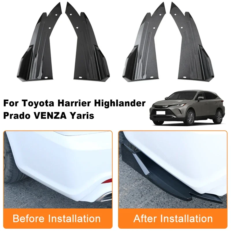 

Car Rear Bumper Spoiler Lip Diffuser Side Skirt Splitter Wrap Angle Anti-Crash For Toyota Harrier Highlander Prado VENZA Yaris