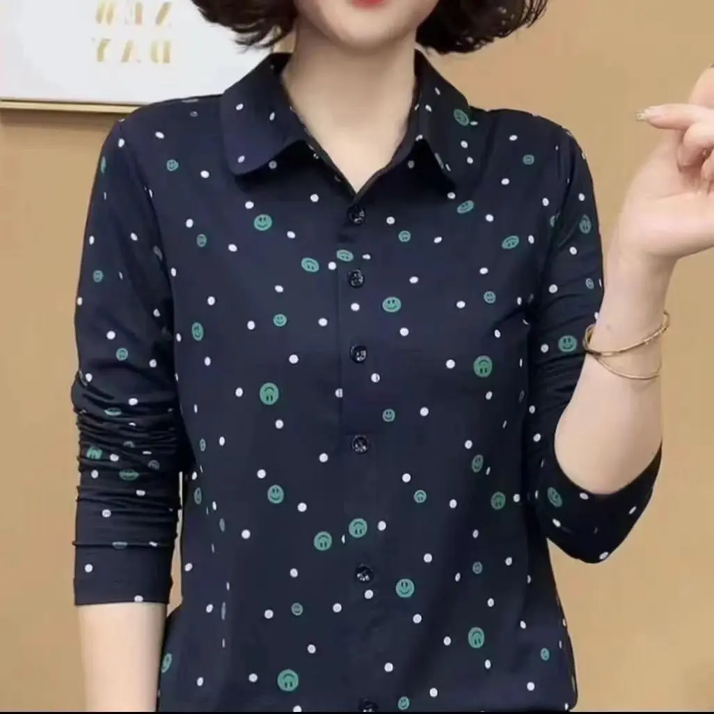 

Autumn Fashion Long Sleeve Shirt Elegant Versatile Slimming Base Top