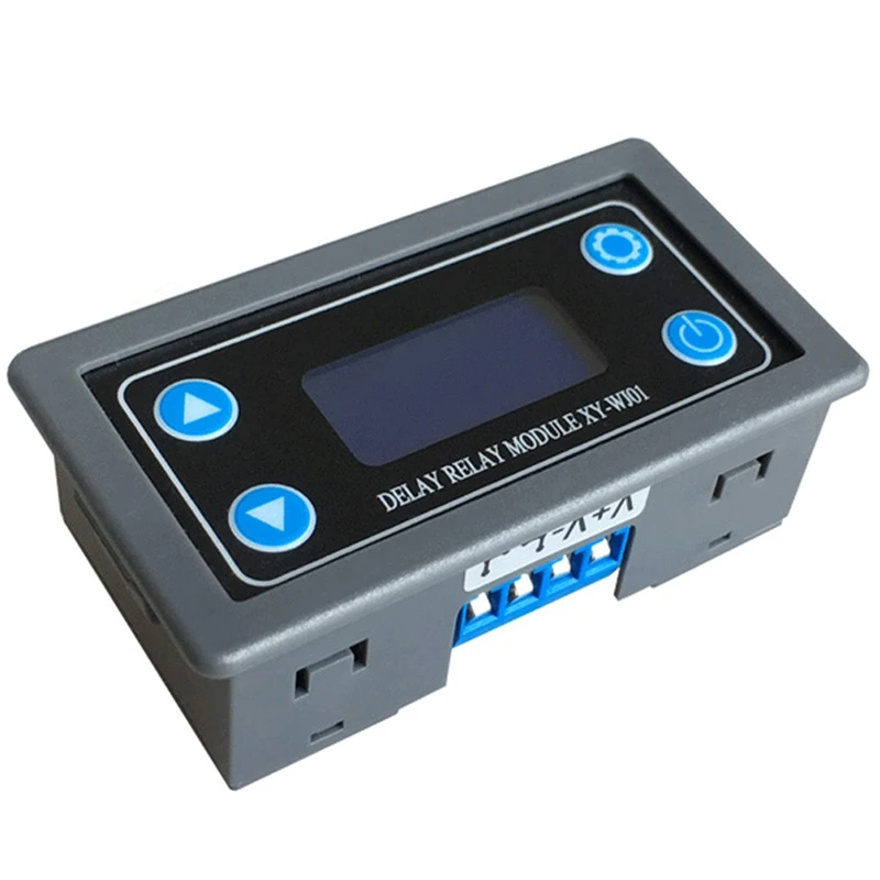 

DC 6-30V LED Digital Time Delay Relay Module Programmable Timer Relay Control Switch Timing Trigger Cycle With Case