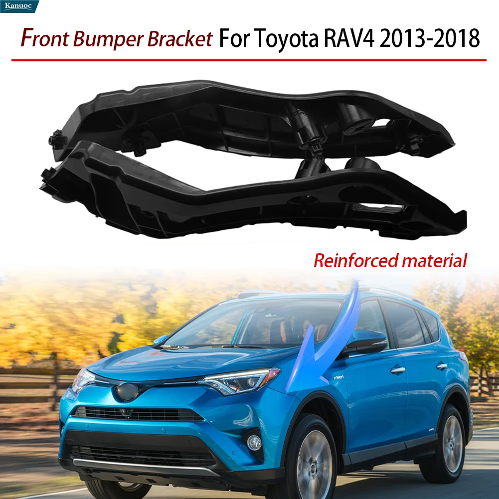 

Front Bumper Bracket Left and Right Pair OEM Replacement Durable Steel For Toyota RAV4 2013-2018