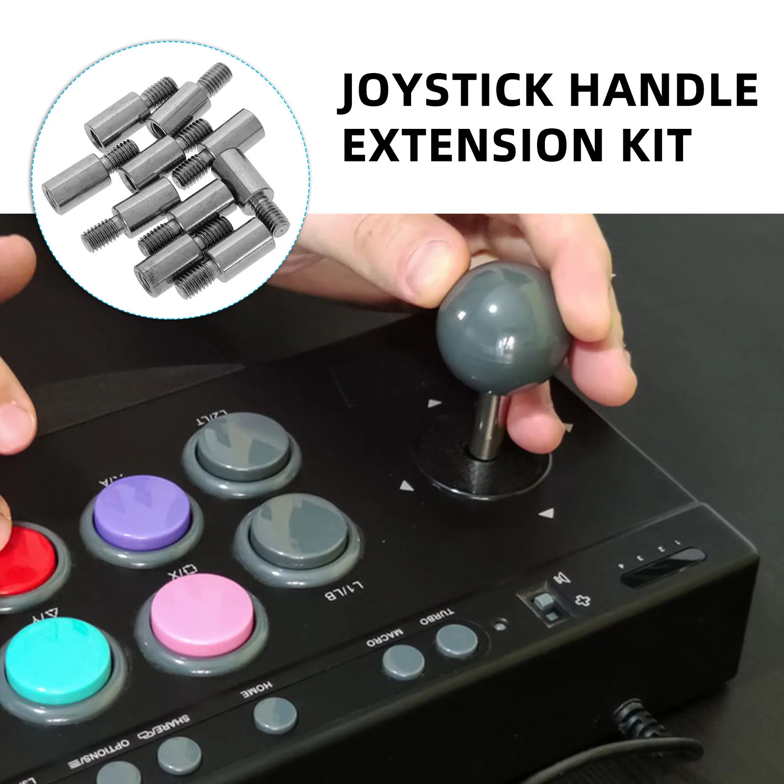 

10Pcs 1.5cm Joystick Handle Extender Kit for Gaming Consoles DIY Shaft Enhancer Player Control Joystick Handle Extension Kit