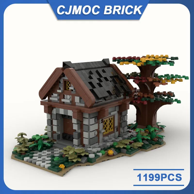 

MOC 1199pcs Building Blocks Little Medieval House Castle Model DIY Bricks Technology Creative Assembly Toys Kids Collector Gifts