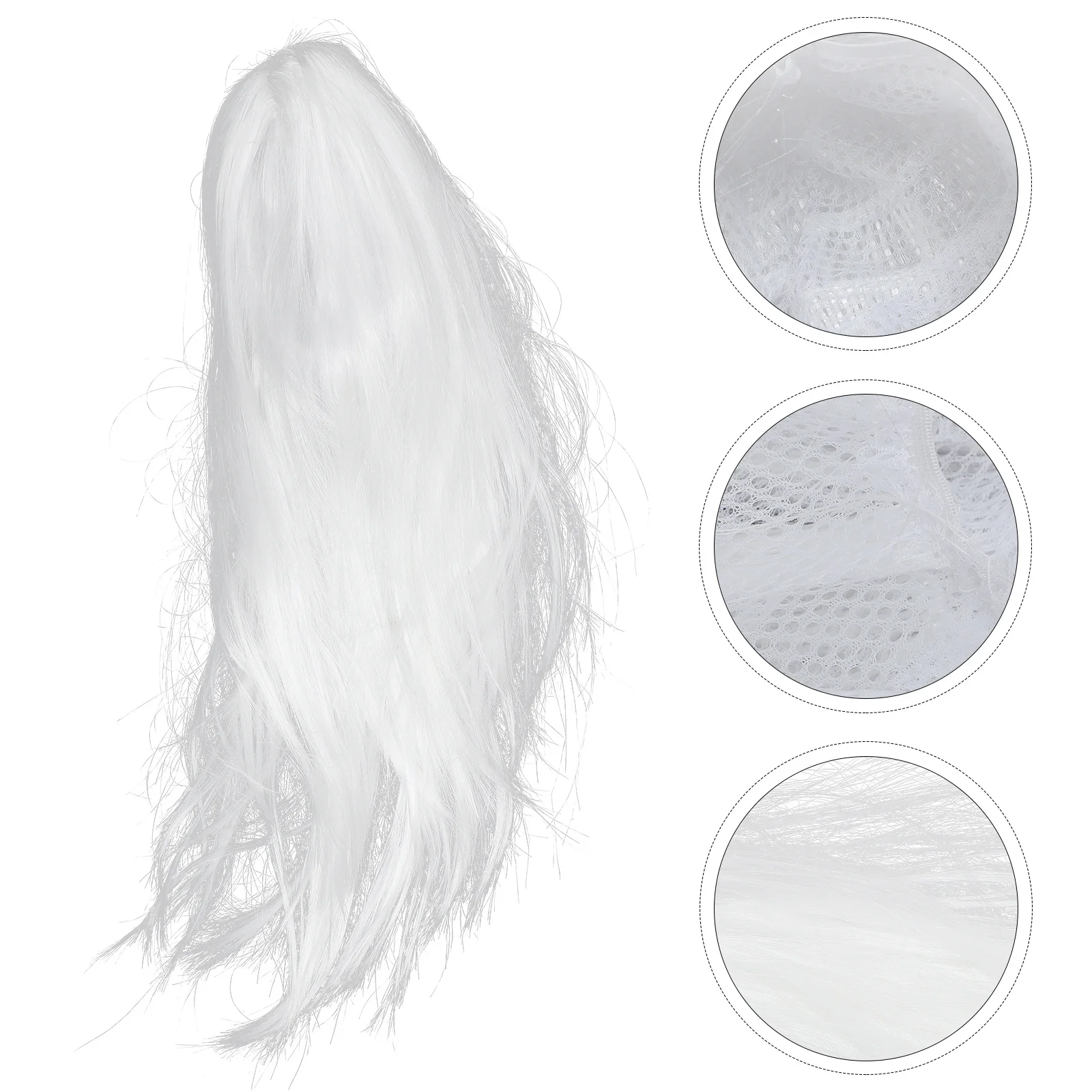 Yama Ghost – cheveux synthétiques longs et effrayants, blanc, pour Halloween, Cosplay, fête, mascarade, accessoire de Costume pour femmes et hommes