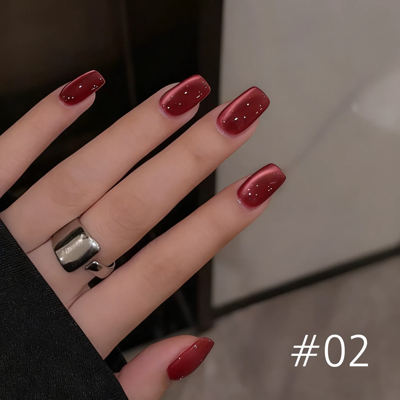 MN 1 Uds 10ML llegada de invierno Osmo vino rojo imán ojo de gato Gel esmalte de uñas cuenta de vidrio ojo de gato pegamento de uñas Navidad uñas rojas