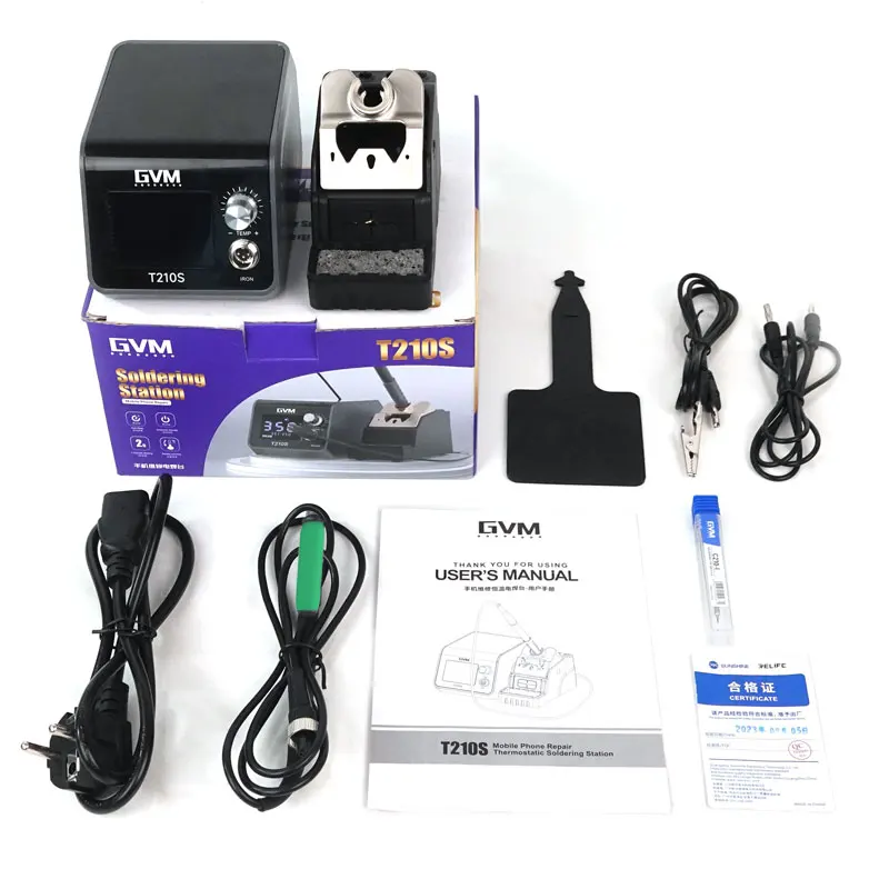 GVM T210S Smart Soldering Station 120W High power Digital precision Welding Station Electric iron Universal C210 Soldering Tips