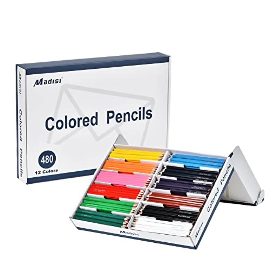 

Colored Pencils Bulk PreSharpened 12 Assorted Colors 480 Bulk pack