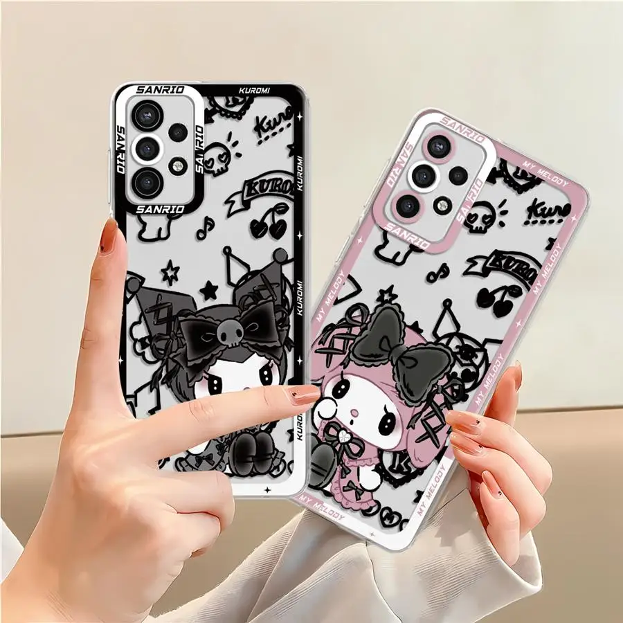 حافظة لهاتف سامسونج جالاكسي A50 A16 A17 A52s A72 A31 A71 A21s A52 A12 A32 A51 غطاء هاتف ناعم سانريو كورومي ماي ميلودي #1