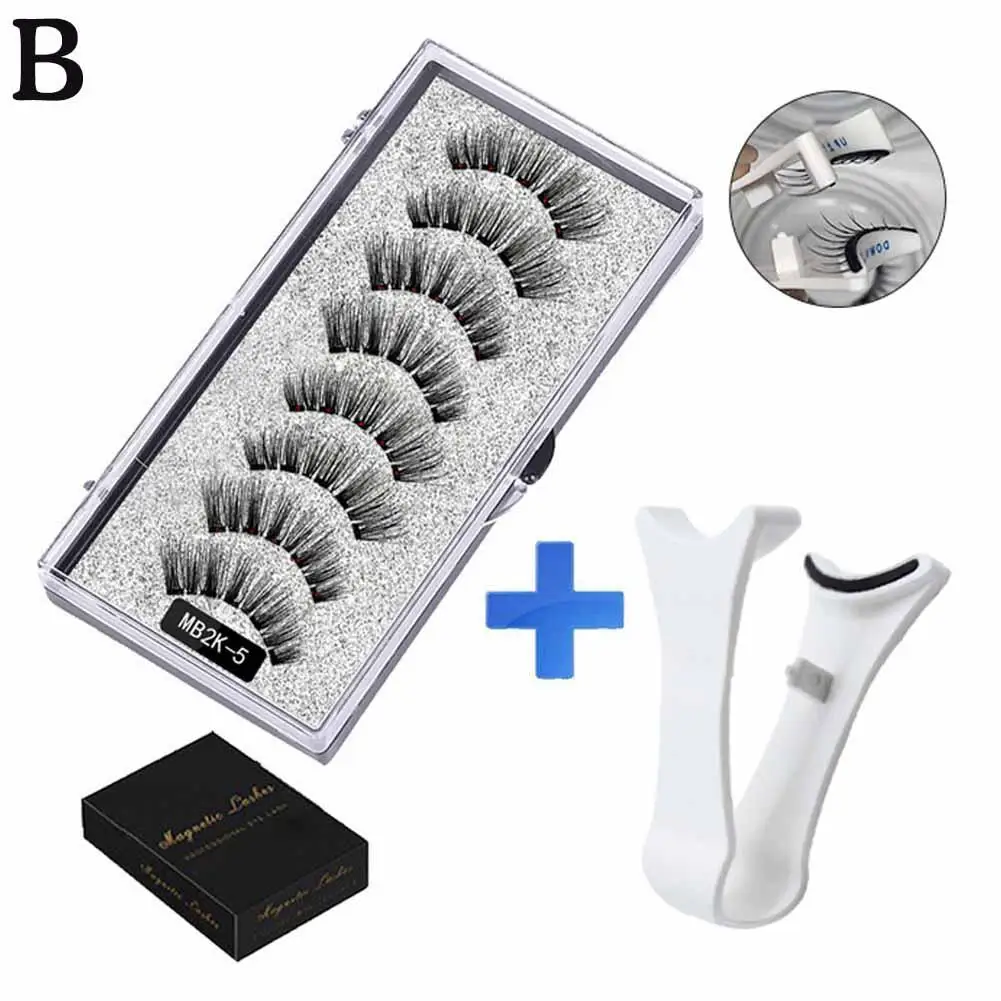 MB1K-5 Nieuwe 3D Magnetische Wimperextensions, Natuurlijke Wimperkrultang Verzenddoos Wimperextensions Nepwimpers Herbruikbaar Ondersteuning Dagelijks Gebruik Wimpers