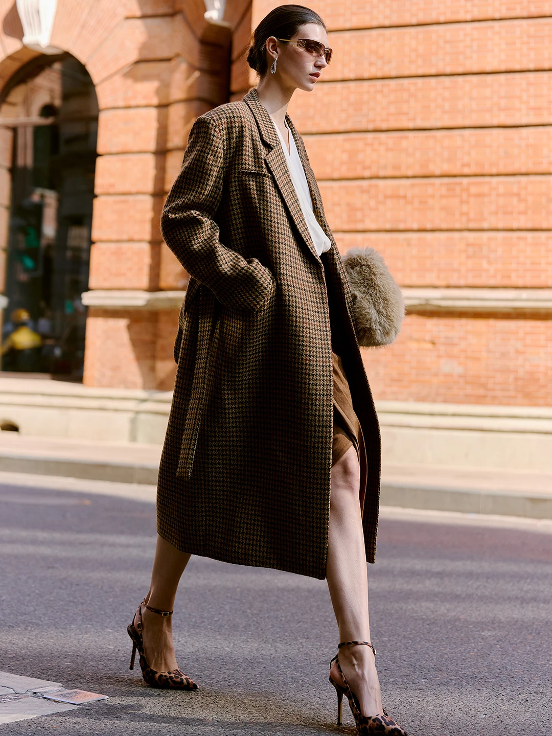 

Luna7xi Winter Mid-Length Woolen Coat Women's Suit Collar Commuter Sle Faionable Korean Version Warm Polyester Fiber