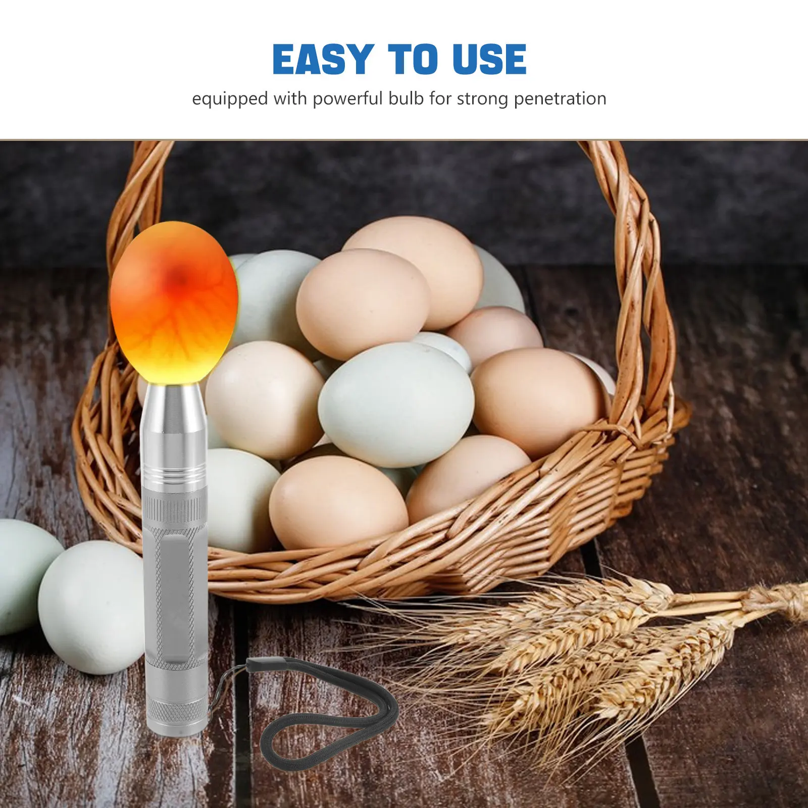Rechargeable Portable LED Egg Candling Lamp for Chicken Duck Goose Bird Eggs High Intensity Egg Indicator Candling Tester Tool