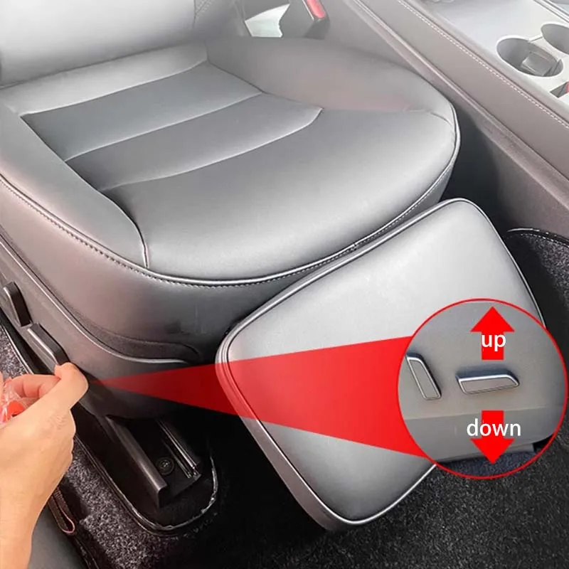 For Tesla Model Y 2023 Accessories Car Leather Electric Seat Leg Support Extension Rest  Free Adjustment Auto Interior Parts