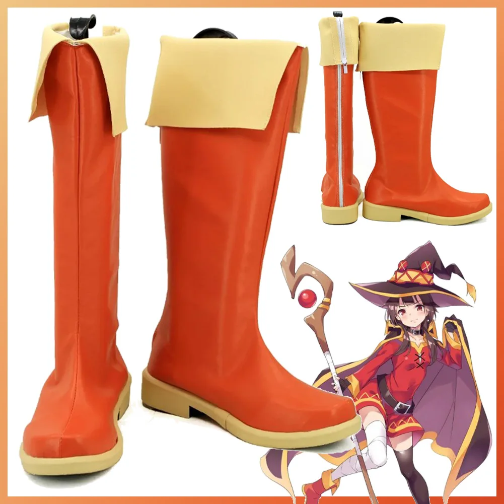 

KonoSuba Megumin Cosplay Boots Shoes Costume Accessories Anime God's Blessing In This Wonderful World Boots Women Footwear