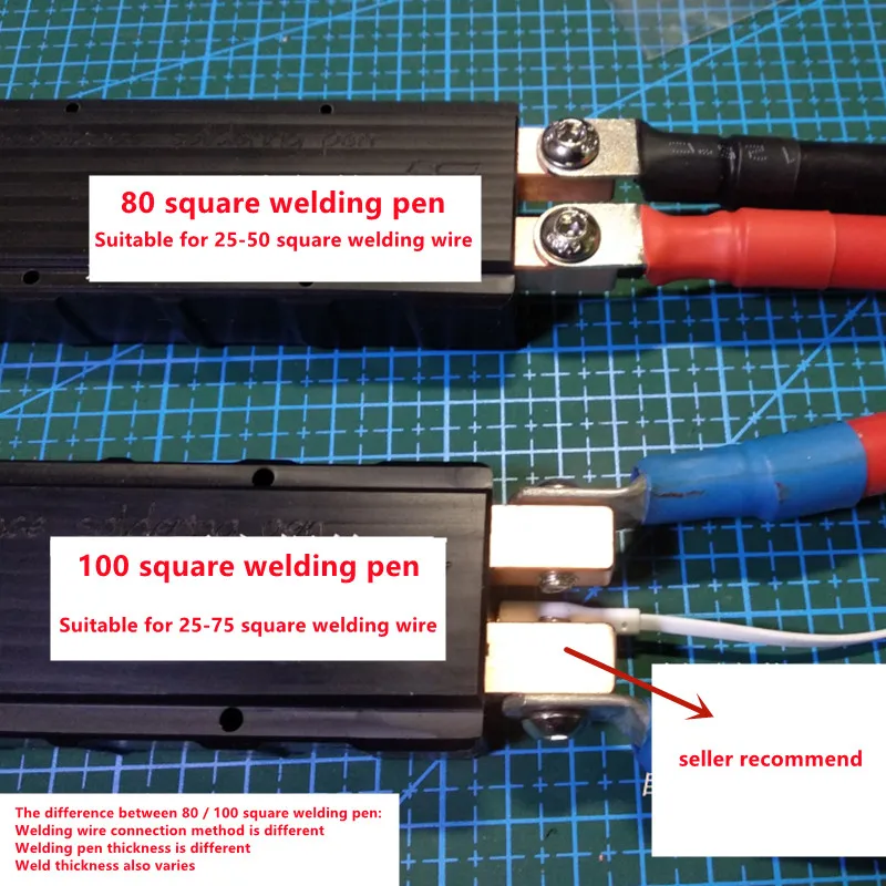 Spot welding pen 80/100 square automatic trigger welding nickel/copper sheet welder accessories spot welding machine tool0.1-0.5