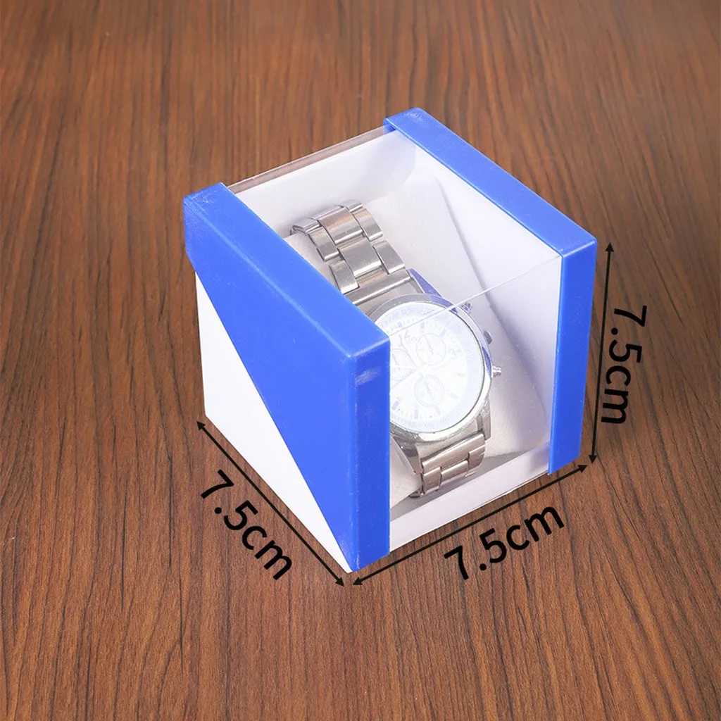 Transparent Window Display Case Slanted Jewelry Display Box Wooden Watch Box Color Contrast Watch Storage Box For Watch Personal