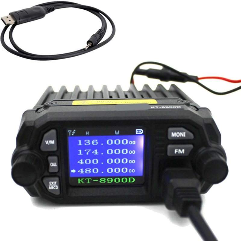 

Top KT-8900D 25W Dual Band Quad Display 136-174And400-480Mhz Large LCD Display Mobile Radio KT8900D