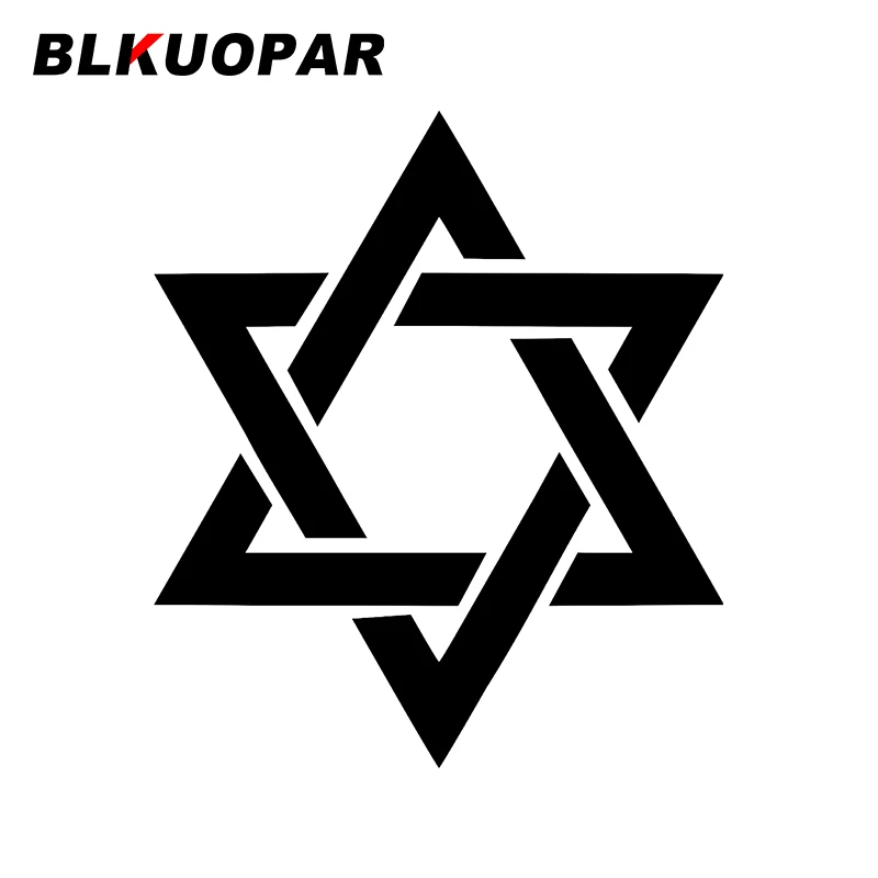 BLKUOPAR for Star of David Hexagram Car Stickers Vinyl Decals Scratch-Proof Vehicle Refrigerator Windshield Decor Car Label