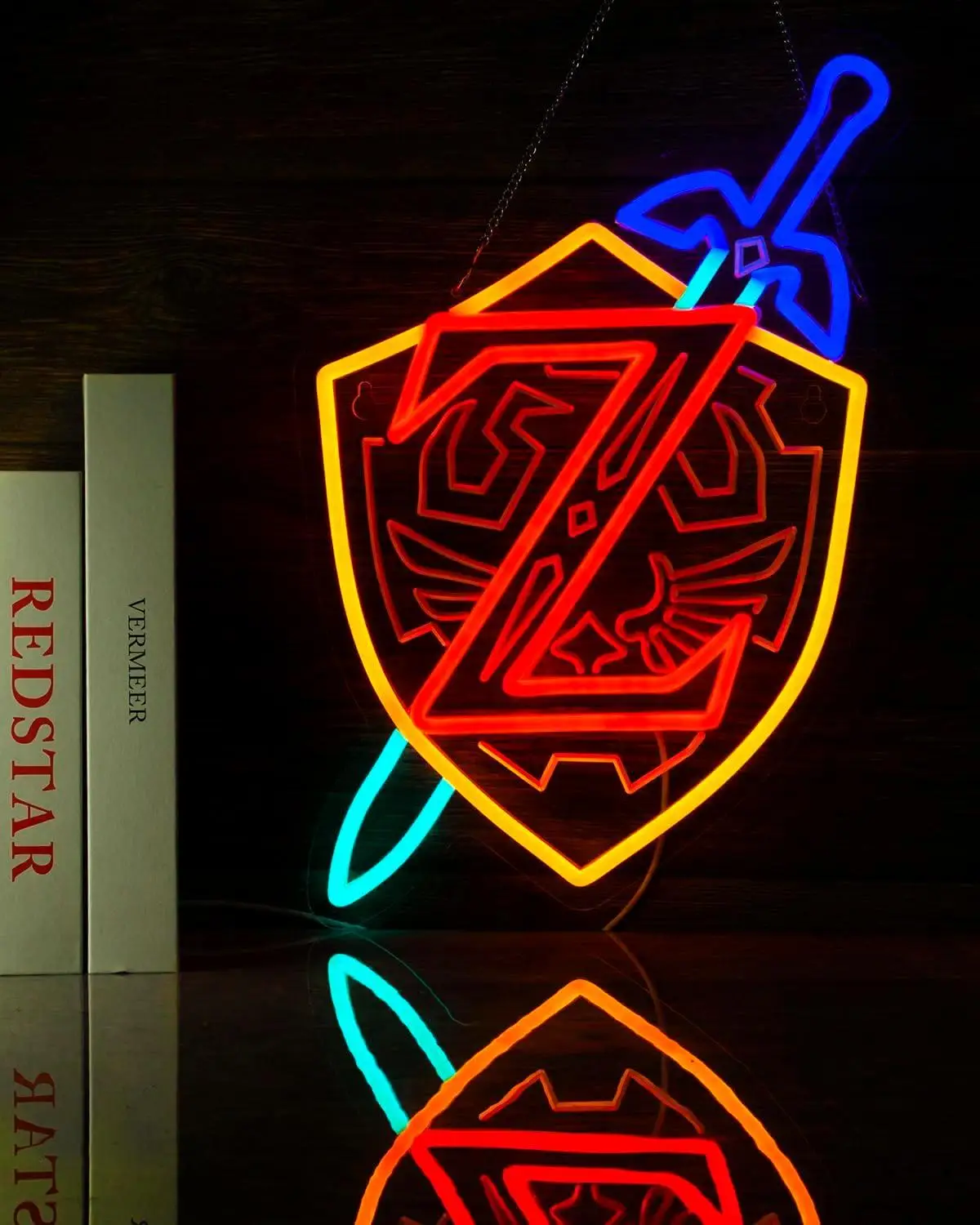 

Неоновая вывеска «Мастер-меч и Гильянский щит» с USB-питанием, светодиодная неоновая подсветка для игровой комнаты, гостиной, мужской комнаты, комнаты отдыха, гаража, декора стен