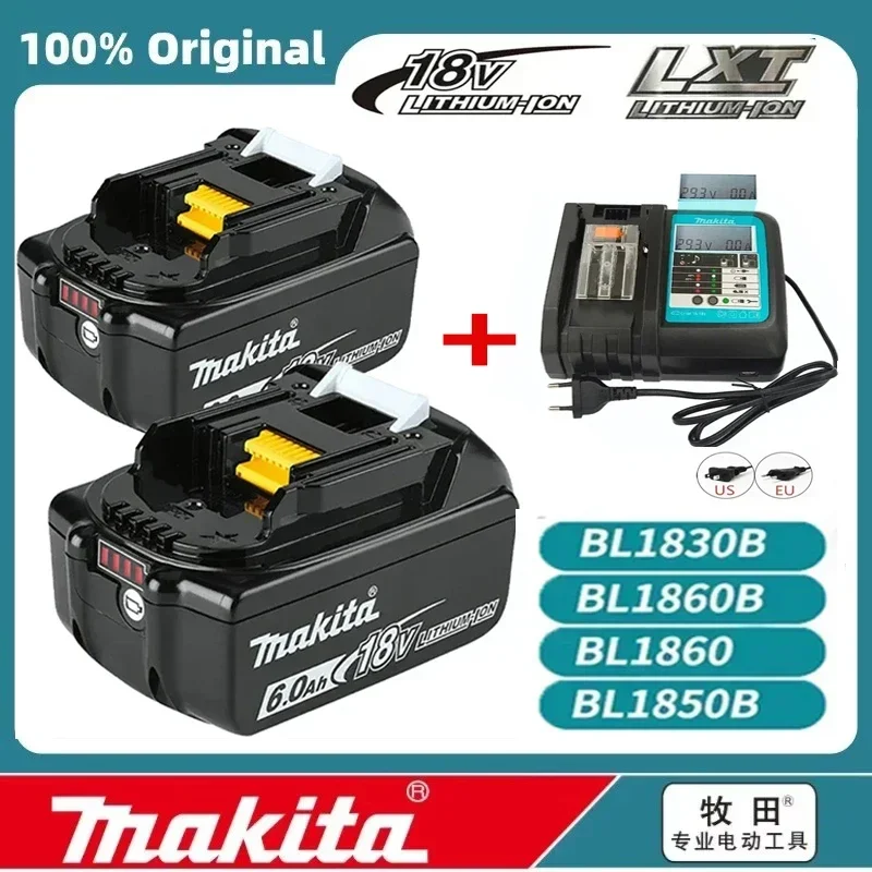 Makita Latest Upgraded BL1860 Rechargeable Battery 18 V 6.0A Lithium for Makita 18V Battery BL1840 BL1850 BL1830 BL1860B LXT 400