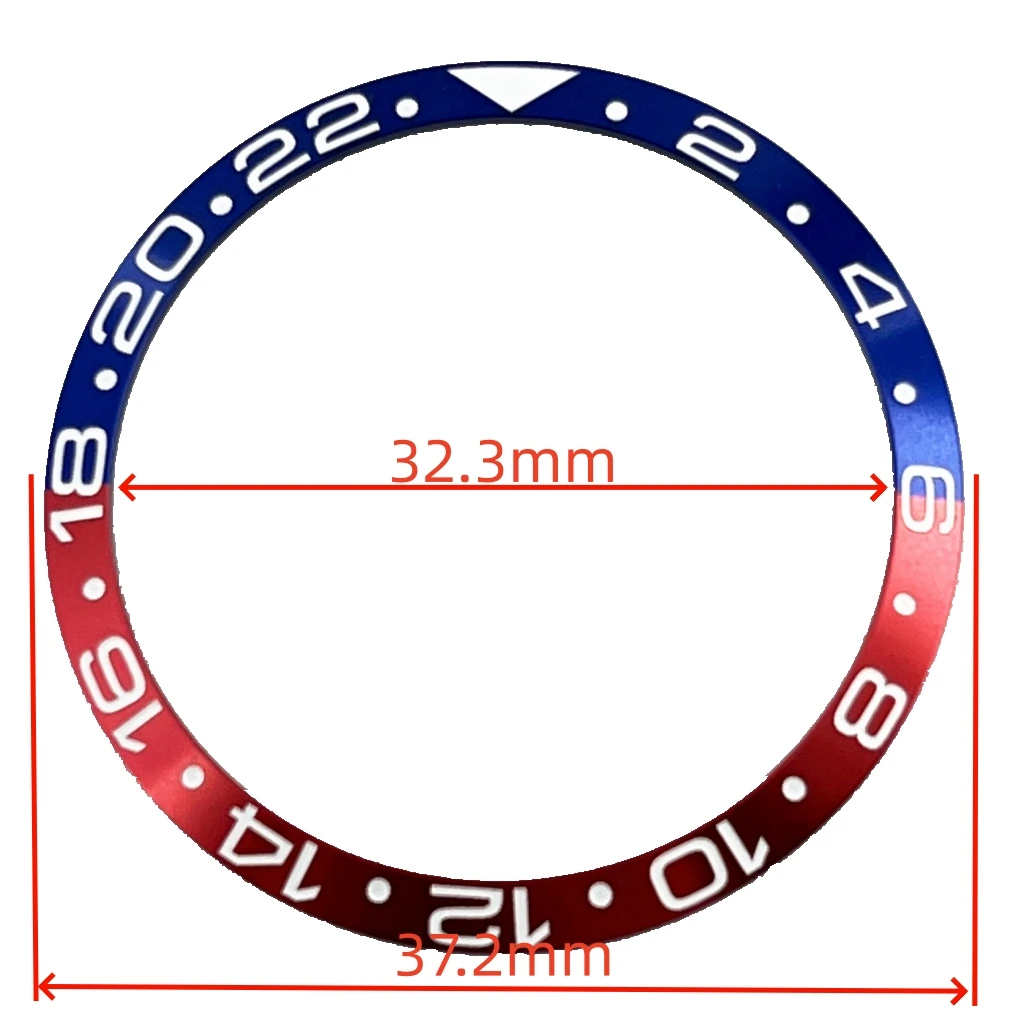 37.2mm*32.3mm High Quality Aluminum/Ceramics Watch Bezel Insert Fit 39mm Wacth Case Watches Accessories Parts